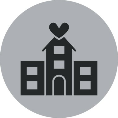 Ev. Web simgesi basit illüstrasyon