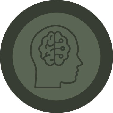 beyin vektör resimleme simgesi