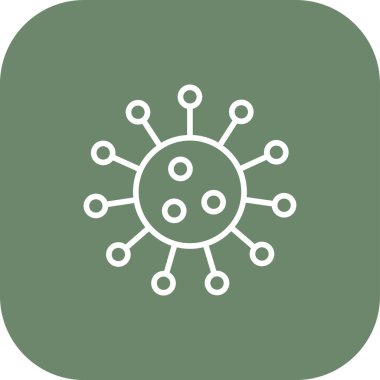 Virüs simgesi, basit vektör illüstrasyonu