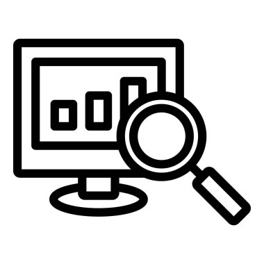 Arama simgesi vektör illüstrasyonu