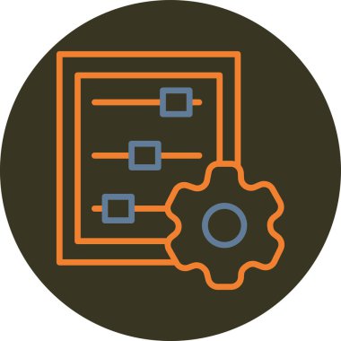 setting vector glyph icon