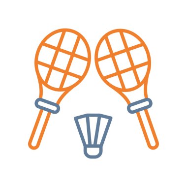 Tenis raketi ve top vektör tasarım şablonu