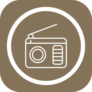 radyo simgesi vektör illüstrasyonu