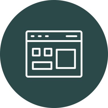 Tarayıcı penceresinin vektör çizimi