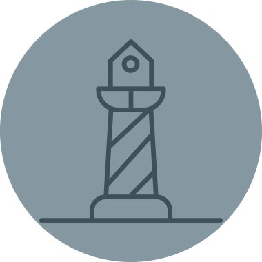 Deniz feneri simgesi, basit vektör çizim