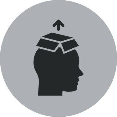 beyin düz vektör simgesi