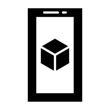 akıllı telefon vektör glifleri düz simge