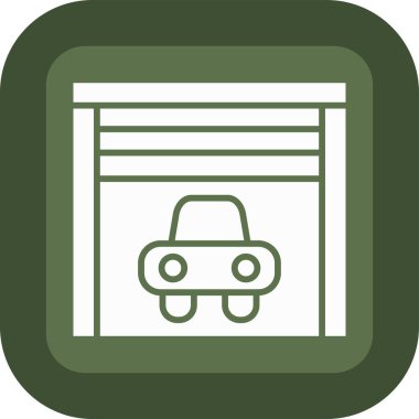 Bir araba simgesinin vektör illüstrasyonu