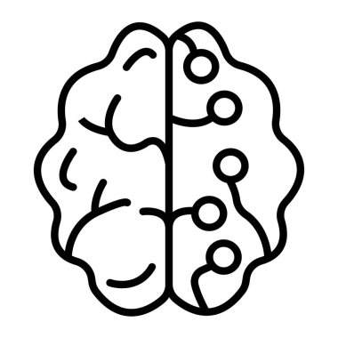 Beyin zihin simgesi, özet tarzı