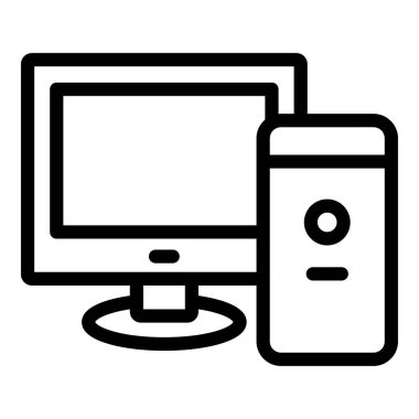 bilgisayar ve akıllı telefon simgesi, basit biçim