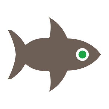 balık vektörü renk çizgisi simgesi