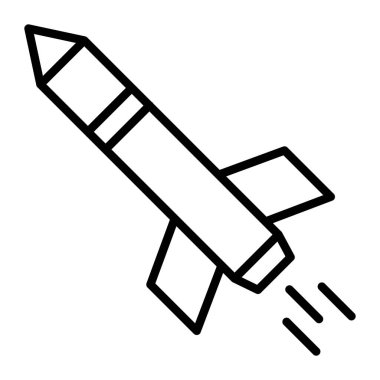 roket ince çizgi simgesi