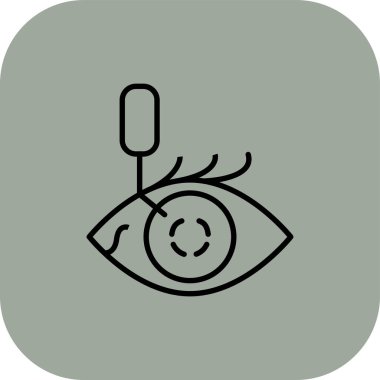 Katarakt ağ simgesi, vektör illüstrasyonu