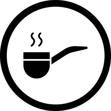 Bir kahve fincanı simgesinin vektör çizimi