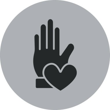 Kalp ikonu vektör illüstrasyonu