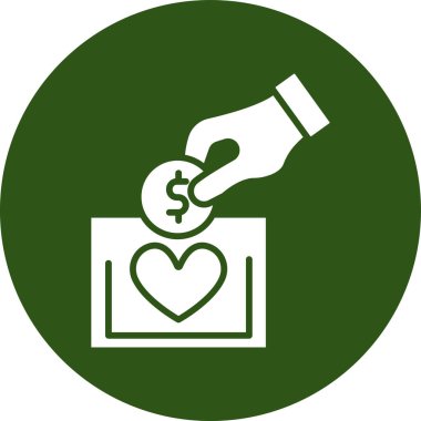 Bağış. Web simgesi basit illüstrasyon