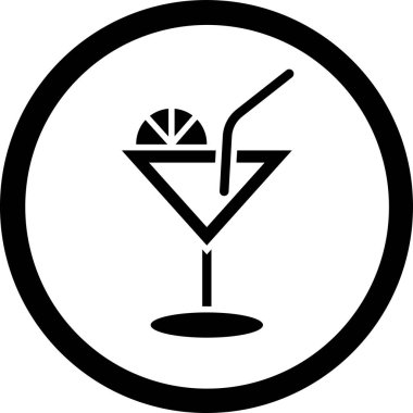 Bir içecek simgesinin vektör illüstrasyonu