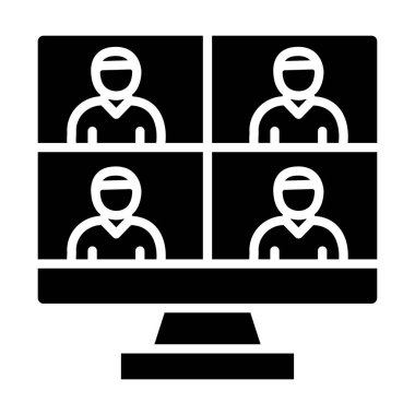 İş insanları simgesinin vektör illüstrasyonu