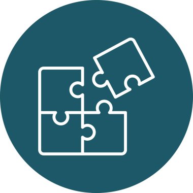 Bulmaca simgesi vektör çizimi