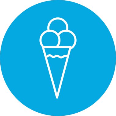 dondurma simgesi üzerinde beyaz izole