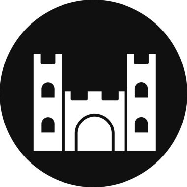 Bir bina simgesinin vektör illüstrasyonu