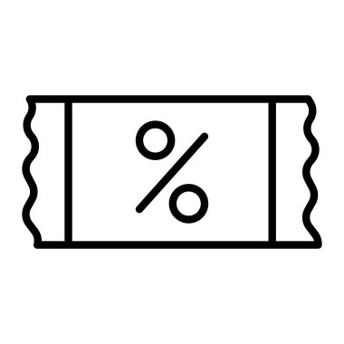 yüzde simgesi. Taslak çizimi. Web ve mobil için doğrusal vektör sembolü