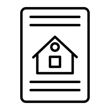 ev vektörü ince çizgi simgesi