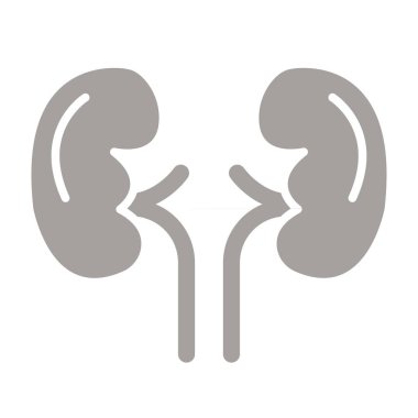 Böbrek ikonu. Web için böbrek vektör simgesinin basit çizimi