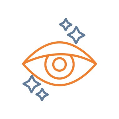 Göz simgesini vektör web ve mobil uygulaması tasarım, göz logo kavramı için izole üzerinde beyaz arka plan