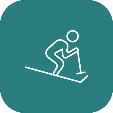 Soyut arkaplanda kayak simgesi izole edildi