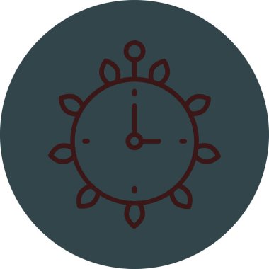 Saat web simgesi, basit vektör illüstrasyonu