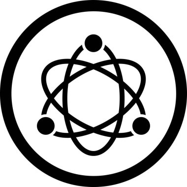 atom. Web simgesi basit illüstrasyon