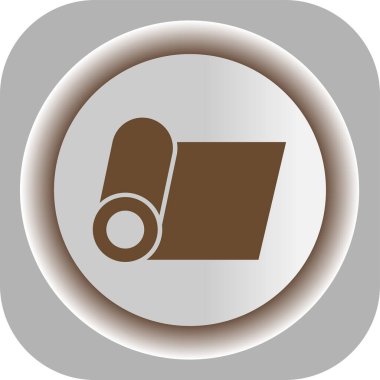 Yoga Mat web simgesi, vektör illüstrasyonu