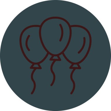 balon simgesi, vektör illüstrasyonu