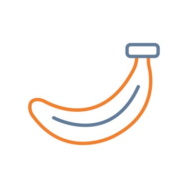 muz vektörü ince çizgi simgesi