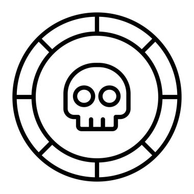 Kafatası simgesi, anahat stili