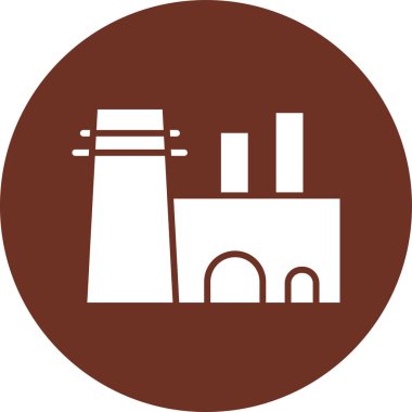 Endüstriyel fabrika kutsal kişilerin resmi, vektör çizim