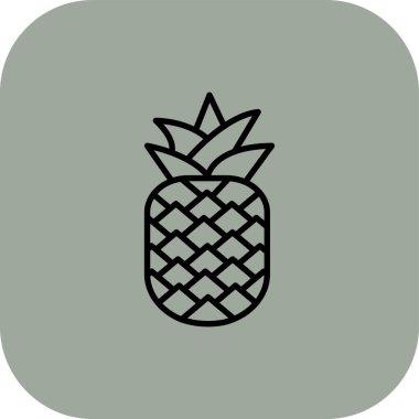 Ananas ağı simgesi. vektör illüstrasyonu