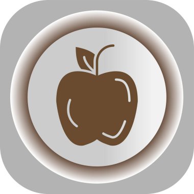 Eşsiz Elma Vektörü Kabartma Simgesi