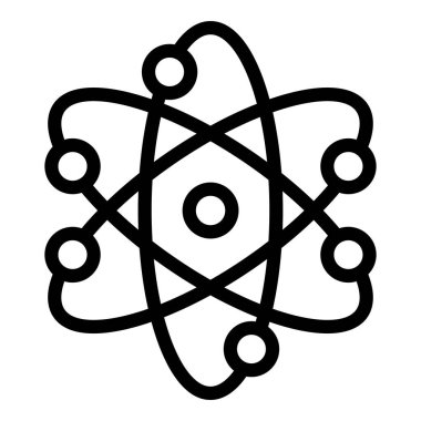 atom simgesi vektör illüstrasyonu