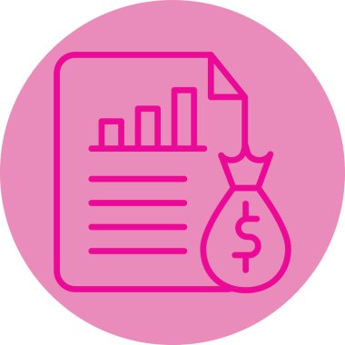 İş ve finans simgesinin vektör illüstrasyonu