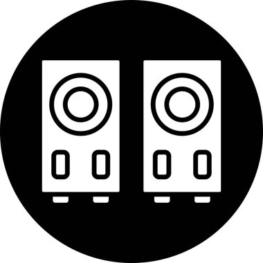 Konuşmacı. Web simgesi basit illüstrasyon