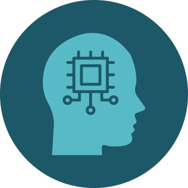 Beyin. Web simgesi basit illüstrasyon