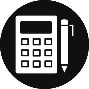 iş hesap makinesi simge, vektör çizim