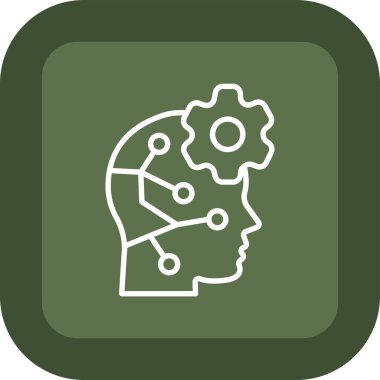 beyin ikonu vektör illüstrasyonu