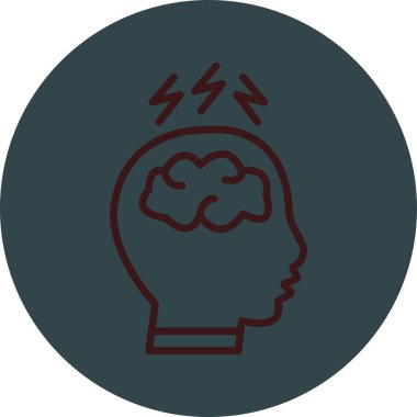 Beyin simgesinin vektör illüstrasyonu