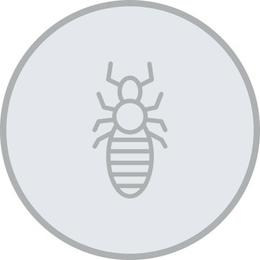 Örümcek simgesi, basit vektör illüstrasyonu