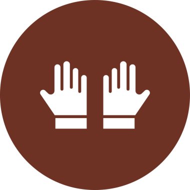 Eldiven simgesindeki ellerin vektör çizimi