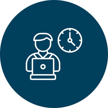 Zaman yönetimi simgesinin vektör illüstrasyonu