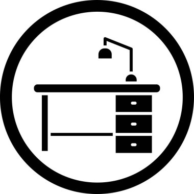 Masa. Web simgesi basit illüstrasyon